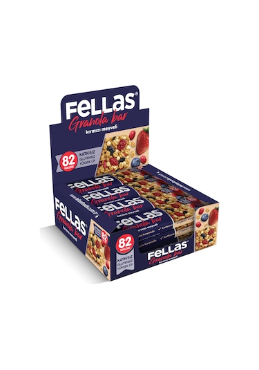 Kırmızı Meyveli Granola Bar 23 G X 12 Adet