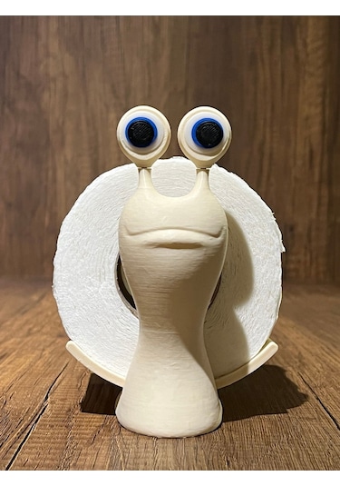 Salyangoz Şekilli Şık Tuvalet Kağıdı Standı Krem