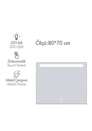 Levante 80 Cm Led Ayna