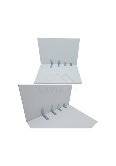 10 ad. L Demir Gönye Köşebent 16x25x25mm - Mobilya Dolap Raf Ahşap Köşe Bağlantı Aparatı