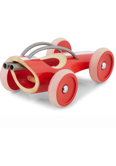 Bambu Ahşap Oyuncak Formula 1 Monza Yarış Arabası Kırmızı