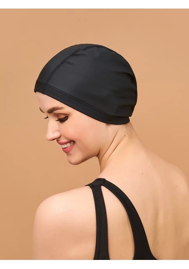 Büyük Emdirilmiş Yüzme Ve Havuz Şapkası 218269959 Siyah Melanj