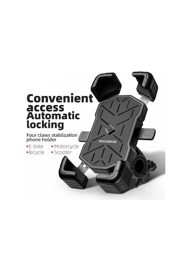 Jokmae Hw-117 E-bisiklet Telefon Tutucu Motosiklet Bisikleti 4,5"-7,2" Cihazlar İçin Hızlı Açılır Telefon Braketi - Gri / Kök Gri Çok Renkli