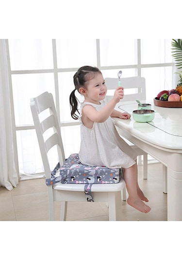 Suntek Magideal Taşınabilir Yemek Sandalyesi Yükseltici Minder Ayı-gri