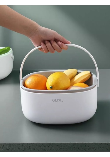 Airexpress Katlanabilir Tahta Ve Tepsili Mutfak Süzgeci 252893758 Beyaz