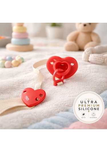 Tgm Baby Ultra Premium Silikon Kalpli Emzik Plus Kırmızı
