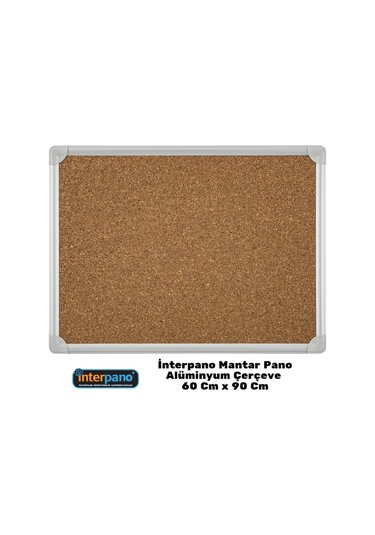 İnterpano 60 Cm X 90 Cm Alüminyum Çerçeve Mantar Pano