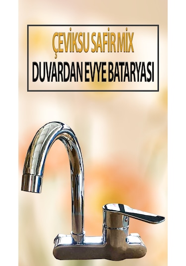 Safir Mix Model Duvardan Evye Bataryası Krom