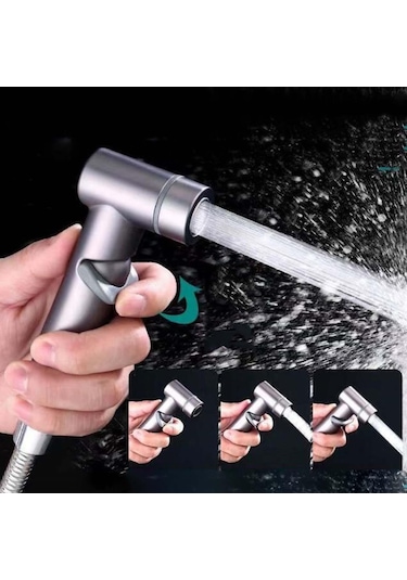 Suntek Magideal Tuvalet Su Püskürtücü Yıkama Butt 2m-hortumlu-gri