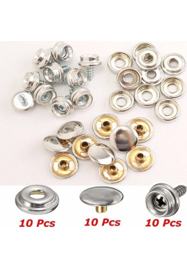 Suntek Magideal Metal Çıtçıt Düğmeler Kot Ceketler Sağlam Deri 10-takım