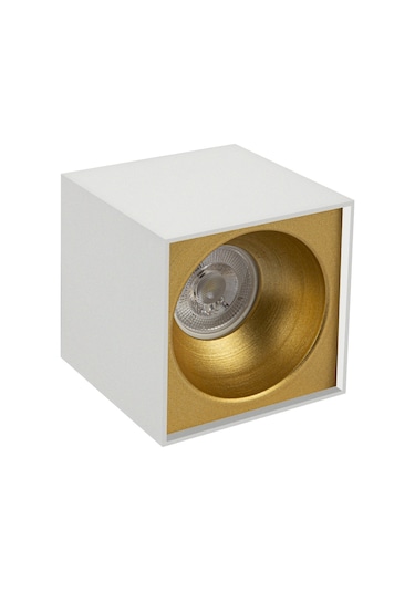 Spot Lamba Led 7W Kare Beyaz-Gold Duvar Aydınlatma Armatür