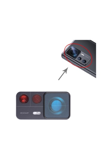 Xiaomi 12t Pro İçin  Arka Kamera Lens Çerçevesi Siyah