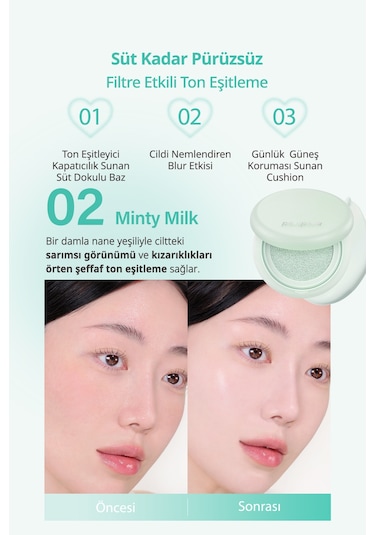 Peripera Filter Fit Milk Tone Up Cushion 02 Minty Milk