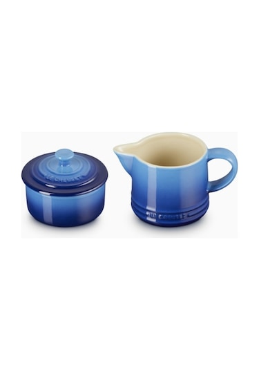 Le Creuset Seramik Sütlük Ve Şekerlik Seti Cezveler Mavi 3