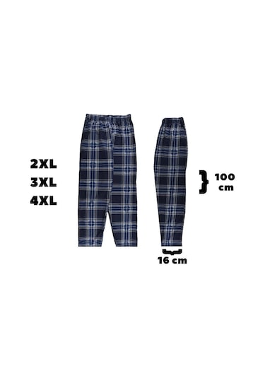 Venüs Pijama Tek Alt Ekose Desen