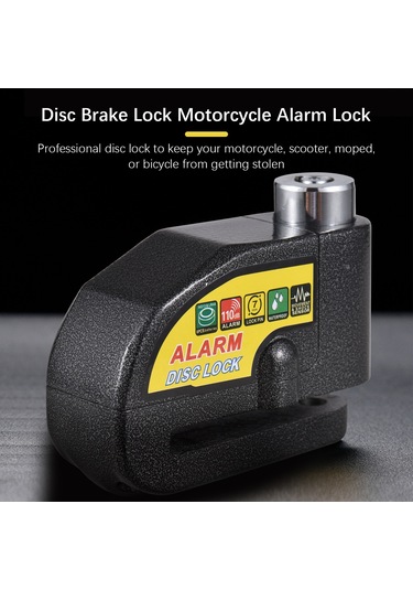 Folinda Bisiklet Motosiklet Elektrikli Araç Antrenmanı 110db Alarmlı Disk Fren Kilitleri Alüminyum Alaşımlı Pil Ve Hat İle Teslim