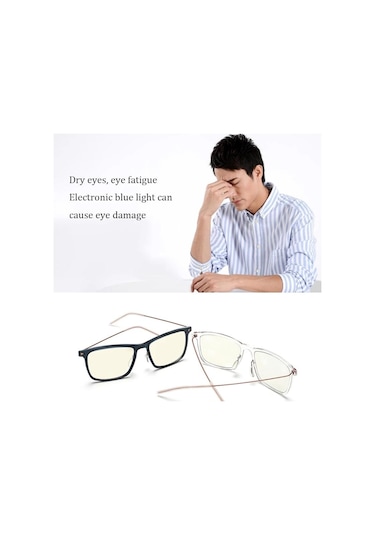 Mavi Xiaomi Mijia Anti-mavi Gözlük 50% Engelleme Oranı Uv Yorgunluğa Dayanıklı Göz Koruyucu Xiaomi Mi Ev Anti Mavi Işın Koruyucu Gözlük Gözlük