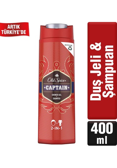 Old Spice Captain Duş Jeli ve Şampuan 400 ML