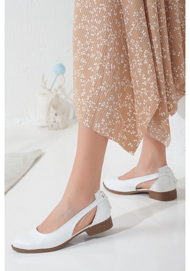 Volpen Cilt Kısa Topuk Ayakkabı Mint Yeşil Beyaz