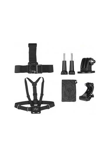 Ranyeek Gopro Hero6/5, Xiaomi Yi Spor Kamerası Erişoriesi Seti - 7 Parça: Baş Ve Göğüs Kayışı, Depolama Çantası İle Tüm Açı Ayarları