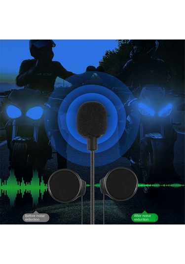 Işıklı 800ma Akülü Motosiklet Kulaklığı, Bluetooth 5.0 Çözümü