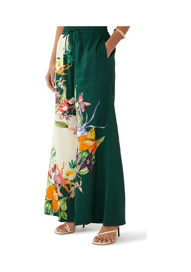 Alemais Şık Geniş Paça Pantolon Multi Colour