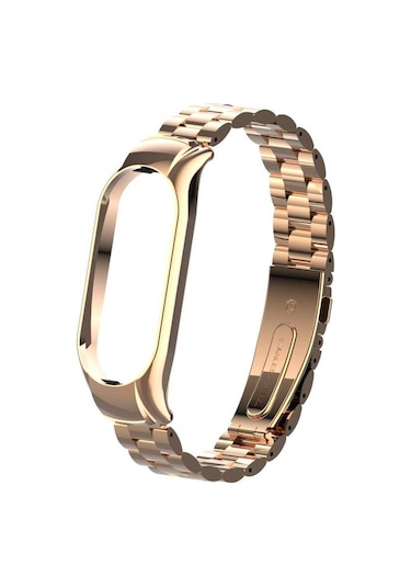 Mobilteam Xiaomi Mi Band 7 Uyumlu Krd-04 Metal Kordon-gold