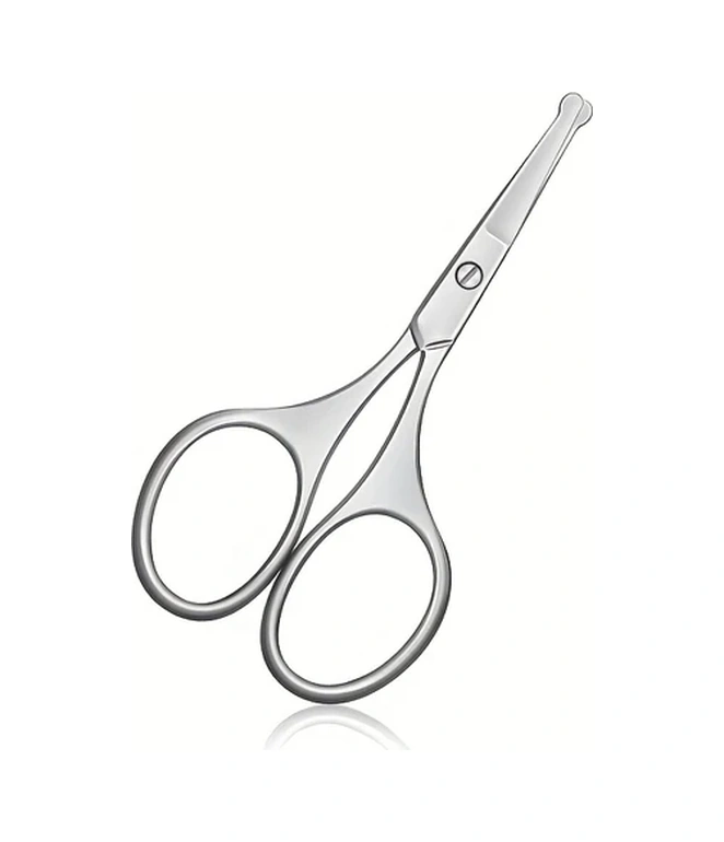 Gateesat Paslanmaz Çelik Burun Tüyü Makinesi - Yuvarlak Başlı Multifonksiyonel Erkek Bakım Makası