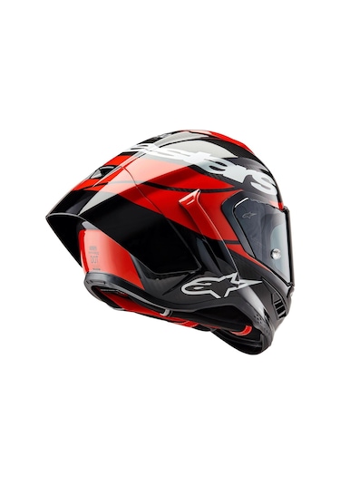 Alpinestars Supertech R10 Carbon Element Spor Motosiklet Kaskı Siyah Kırmızı Beyaz