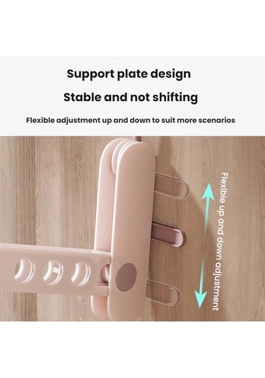 Sones Yedi Delikli Çok Fonksiyonlu Seyahat Katlanabilir Çamaşır Kurutma Askısı Mavi Mavi