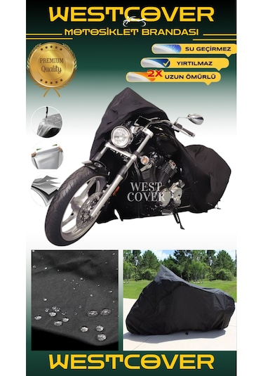 Mondial 100 Hyena X Motosiklet Brandası Koruma Örtüsü Siyah Renk Su Geçirmez