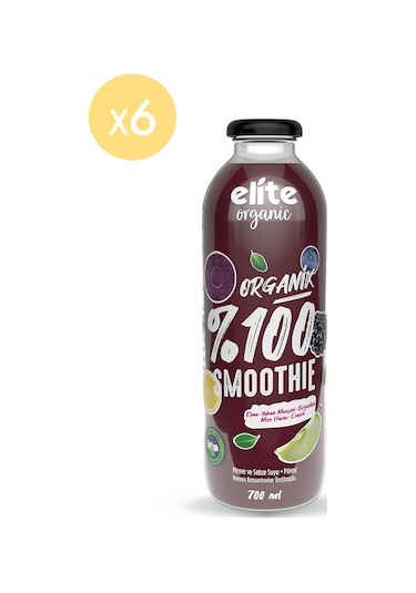 6'lı Organik %100 Smoothie Mor 700 Ml