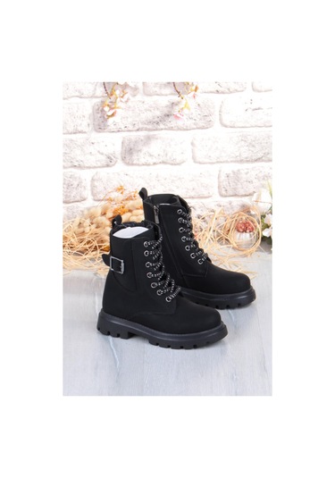 Fort Cool Aleda Anatomik Sıcak Astar Kaymaz Taban Kız Çocuk Bot Siyah