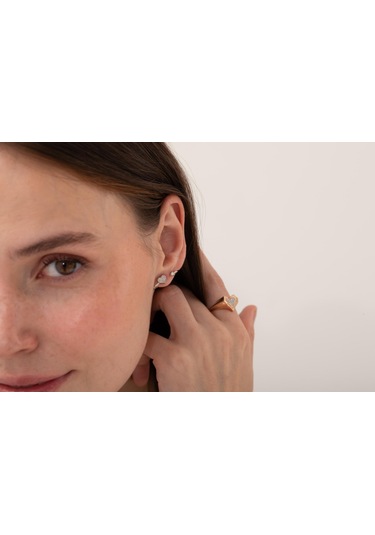 Reis T10647 Pinky Love Ring Altın