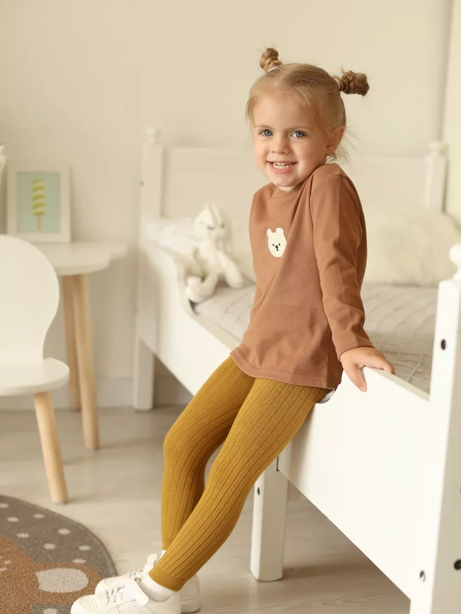 Liwen Kids Bebek İçin Uzun Kollu Çocuk Kazak Sweatshirt 179848729 Kahverengi