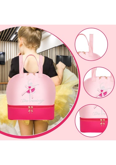 Suntek Bale Dans Sırt Çantası Sporları Seyahatleri İçin Pembe Gül Kırmızı