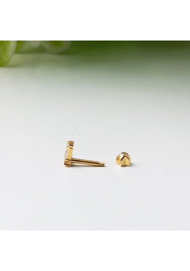 Bilezikci  14 Ayar Altın Tragus Piercing Küpe Kphsy14k22488 Sarı