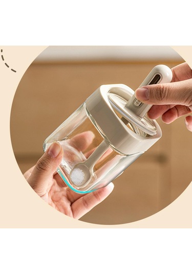 Suntek Mutfak Malzemeleri Mini Baharat Kavanozu Şeffaf Gri