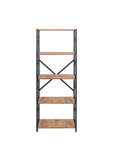 5 Raflı Metal Ayaklı Dekoratif Kitaplık