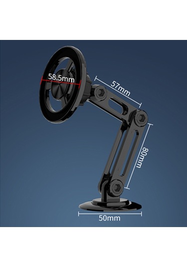 Geeroyoo Altın Tam Metal Manyetik Araç Telefon Tutucu - 360 Döner, Katlanabilir, Genişletilebilir, 2 Manyetik Çember Ve 2 Yedek Yapıştırıcı İle Altın