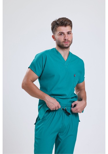 Likralı Üniforma Unisex Cerrahi Yeşil