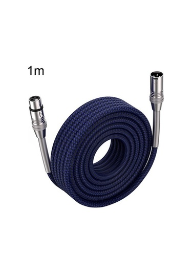 Rogfer Lhd010 Caron Male To Female Xlr Dual Card Microphone Cable Audio Cable 1m Blue