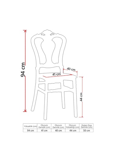 6 Adet Carisma Beyaz Sandalye / Balkon-Bahçe-Mutfak
