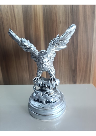 10cm -18cm Ebatlarında Kırılmaz Polyester,beyaz Renk Kartal Biblo