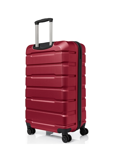 Unisex 4 Tekerli Kilitli Büyük Boy Valiz Bavul Bordo