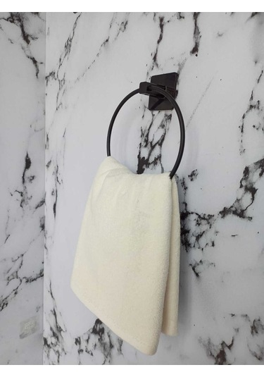 Siyah Yapışkanlı Tuvalet Kağıtlık Halka Havluluk Askısı Ve Fön Makinesi Askısı Seti Banyo Seti Siyah