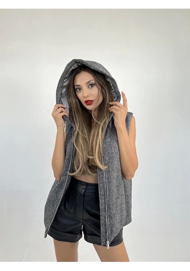 Saklımoda 6638 Yelek-siyah Çok Renkli