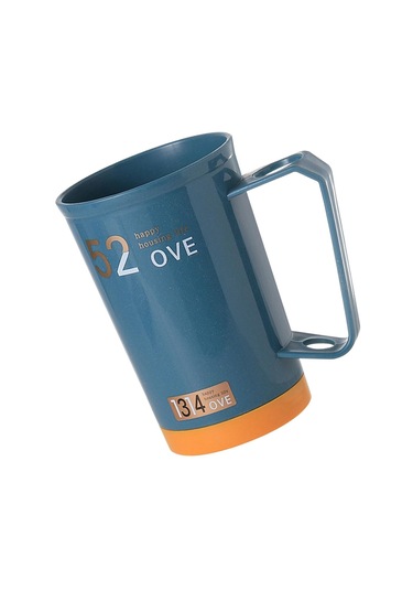 Suntek Yetişkin Arkadaşlar Için Kulplu Banyo Tumbler Kupası Mavi