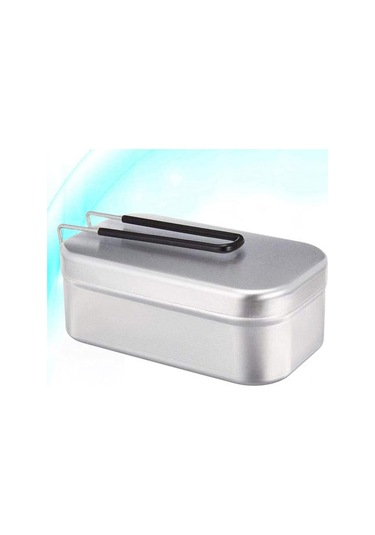 Kapaklı Gıda Konteyner Ile Alüminyum Teneke Kapalı Açık Kamp Piknik Gümüş Açık Hava Tabloları 2