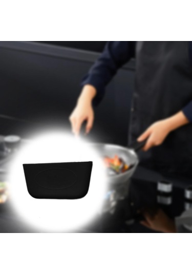 Homyl Tencere Kulp Kapağı Potholders Wok Ev Tava Için Yalıtım Siyah